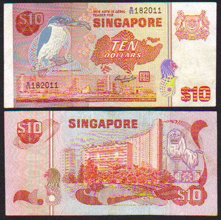 1976 Singapore 10 Dollars L000404